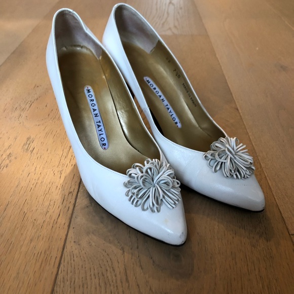 Morgan Taylor vintage white leather heels - Picture 6 of 8